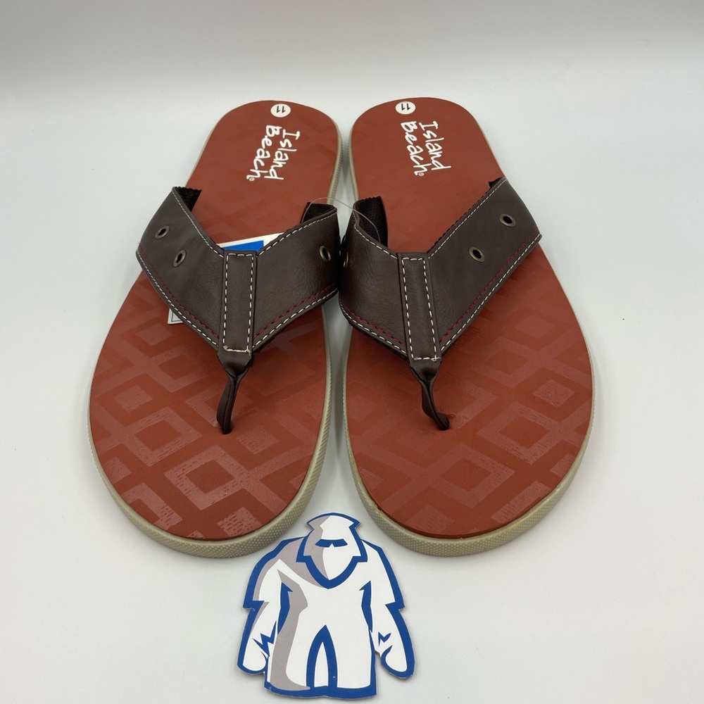 Island Beach Lifestyle‎ Apparel Flip Flops, Men’s sz 11